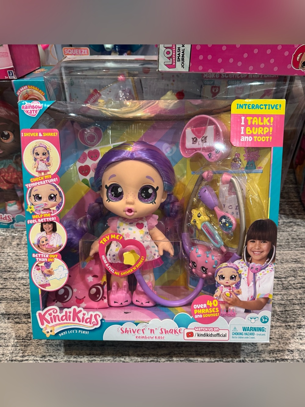 Kindi Kids NWT Shiver 'n' Shake Rainbow Kate Interactive (2020 Release) VHTF